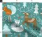 Whimsical Woodland Animals Nordic Christmas Winter Squirrel Deer Fox Trees Forest Scandinavian Cute Animals Holly Winter Berries Custom Printed Fabric by Spoonflower Various Fabrics by the Yard or Fat Quarter